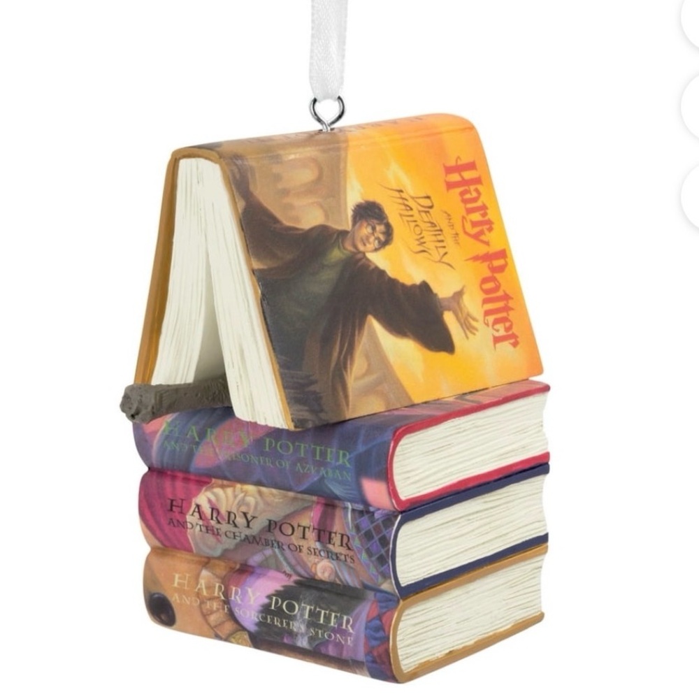 NEW Harry Potter Books and Wand Series 2 Christmas Ornament Decor Collector
